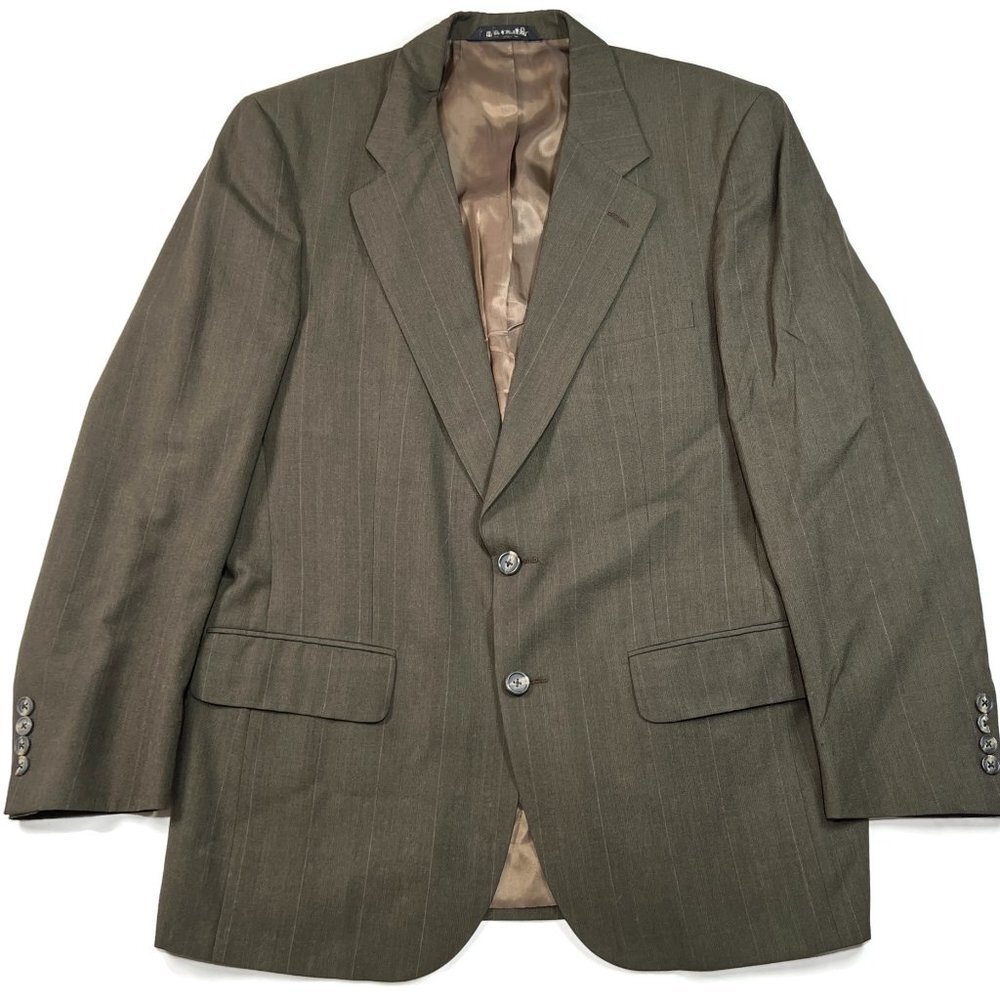 Vintage Burberrys Blazer Jacket 42R Brown Striped